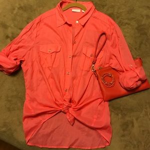 NY & Co. coral blouse